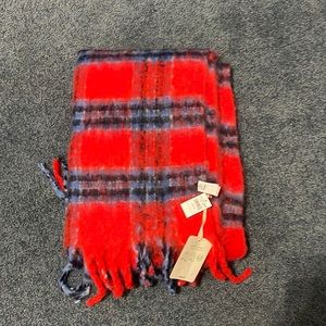 Aerie scarf one size. Blue and red. New with tags.